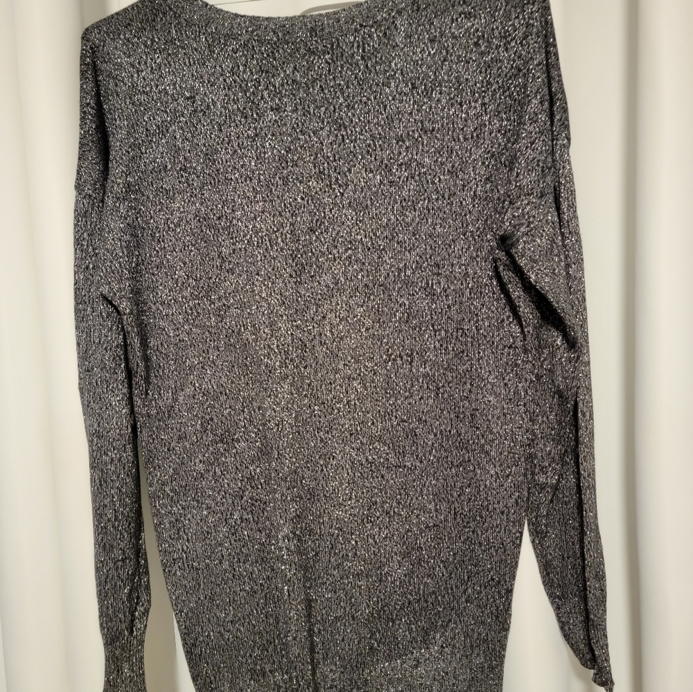Cupio XL black glitter lightweight sweater top